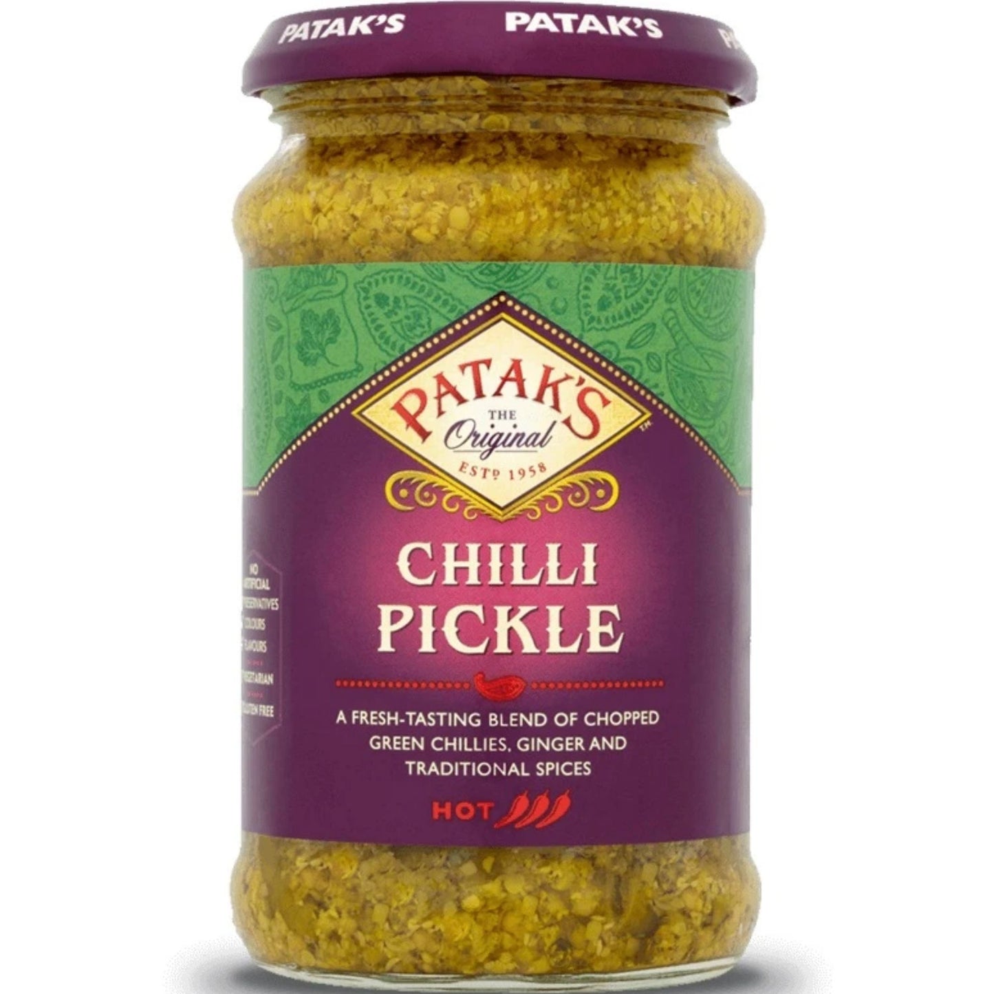 Pickle de chile (encurtido) | Chilli Pickle 283g "Patak"
