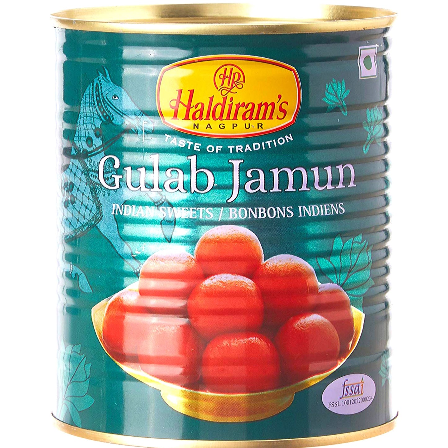 Dulce Bolas de leche frita en sirope con agua de rosas | Gulab Jamun 1kg Haldiram