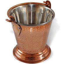 Cargar imagen en el visor de la galería, Cubo balti acero cobre, para servir platos | Copper Steel Bucket (Balti) for 2 portion