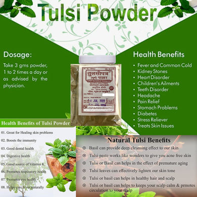 Tulsi en Polvo | Tulsi Ayurvedic Powder 100g Satyam