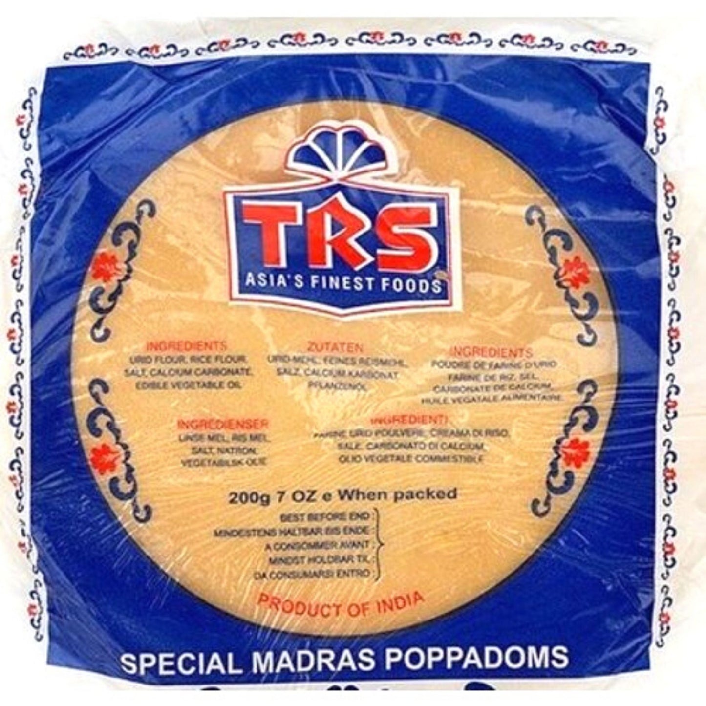 Papadum Madras Plain | Madras Plain Papad 200g TRS