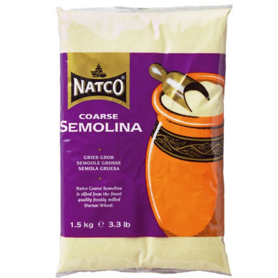 Sémola de Trigo | Coarse Semolina | Sooji /Suji 1.5kg Natco