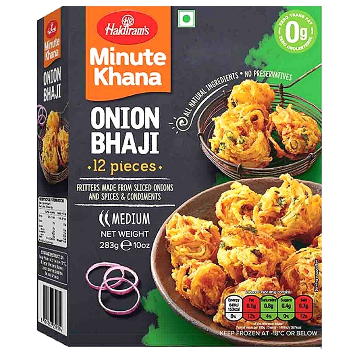 Buñuelo de Cebolla (Congelado) | Onion Bhaji (Pakoda) 283g/12pcs. Halidiram (Frozen)