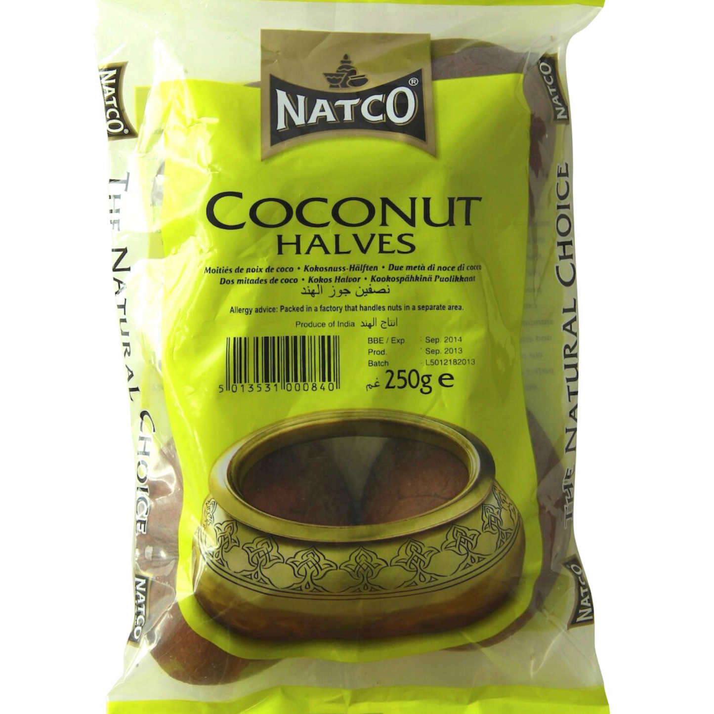Coco seco | Dried Coconut | Coconut Halves 250g Natco