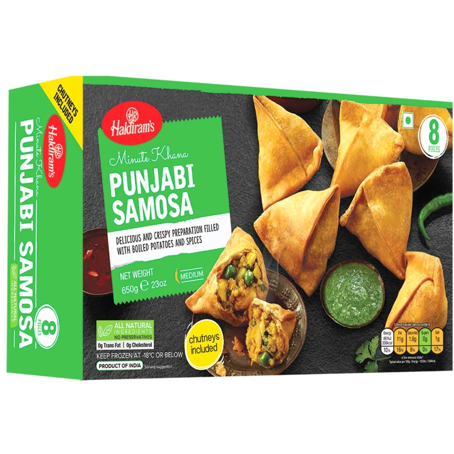 Samosas with potato and peas | Veg Punjabi Samosa 650g/8pcs. Haldiram