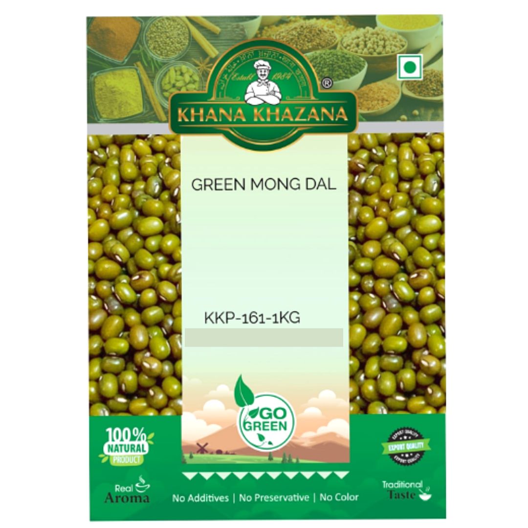 Judias Mungo Verdes (Vigna radiata) | Whole Green Mung 1kg Khana Khazana