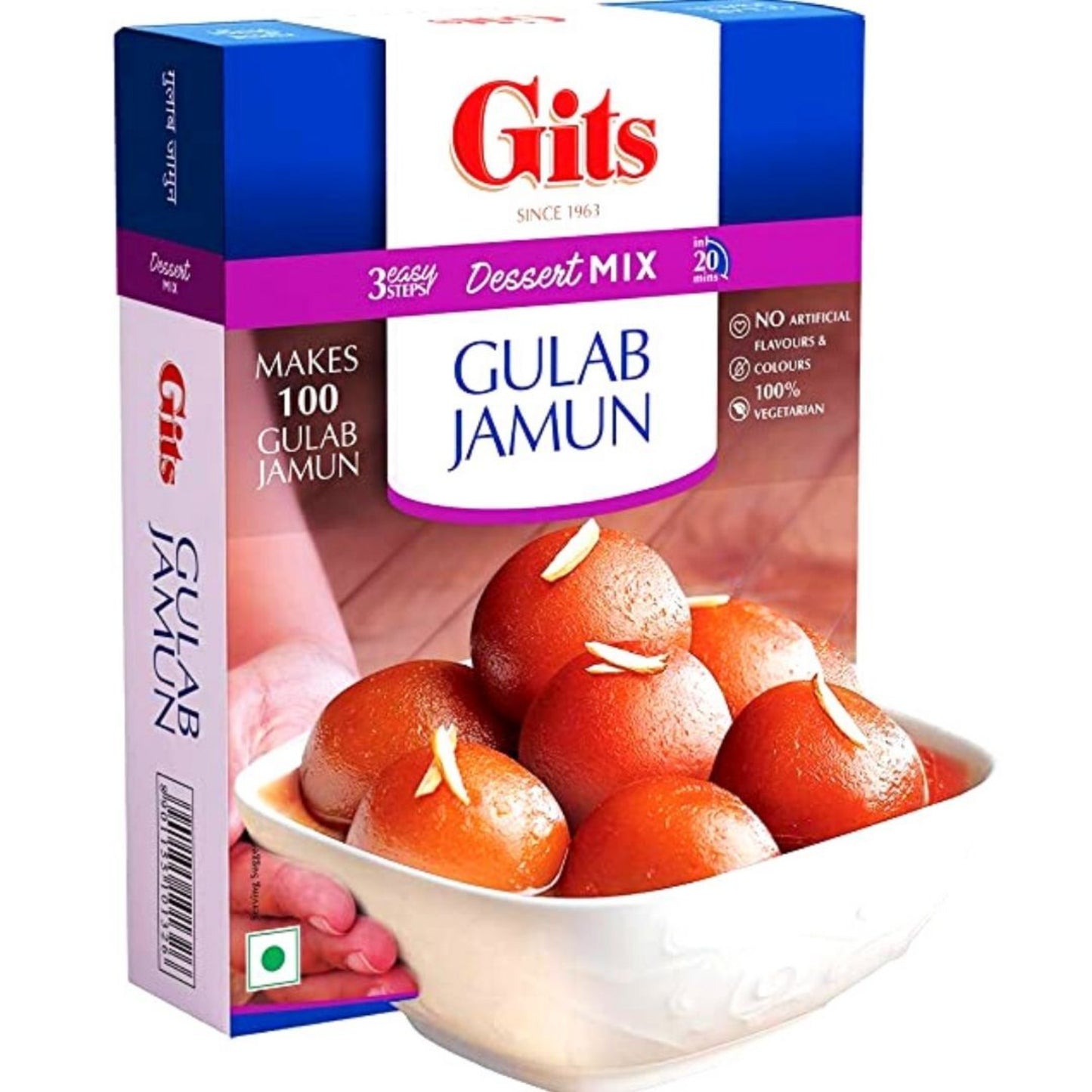Preparado para Gulab Jamun | Gulab Jamun Mix 500g (+Free Rabri Mix 100g) Gits