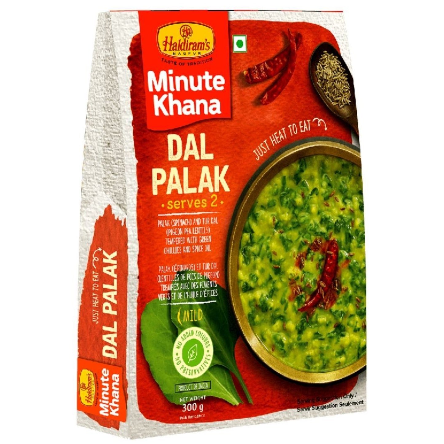 Ready-to-Eat Lentils with Spinach | Dal Palak 300g Haldiram