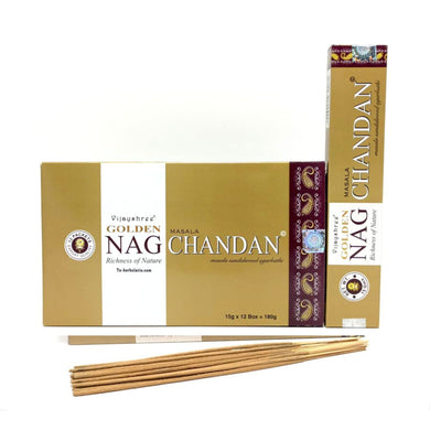 Incienso | Incense Stick Golden Nag Chandan (Masala Agarbatti ) 15g Vijayshree