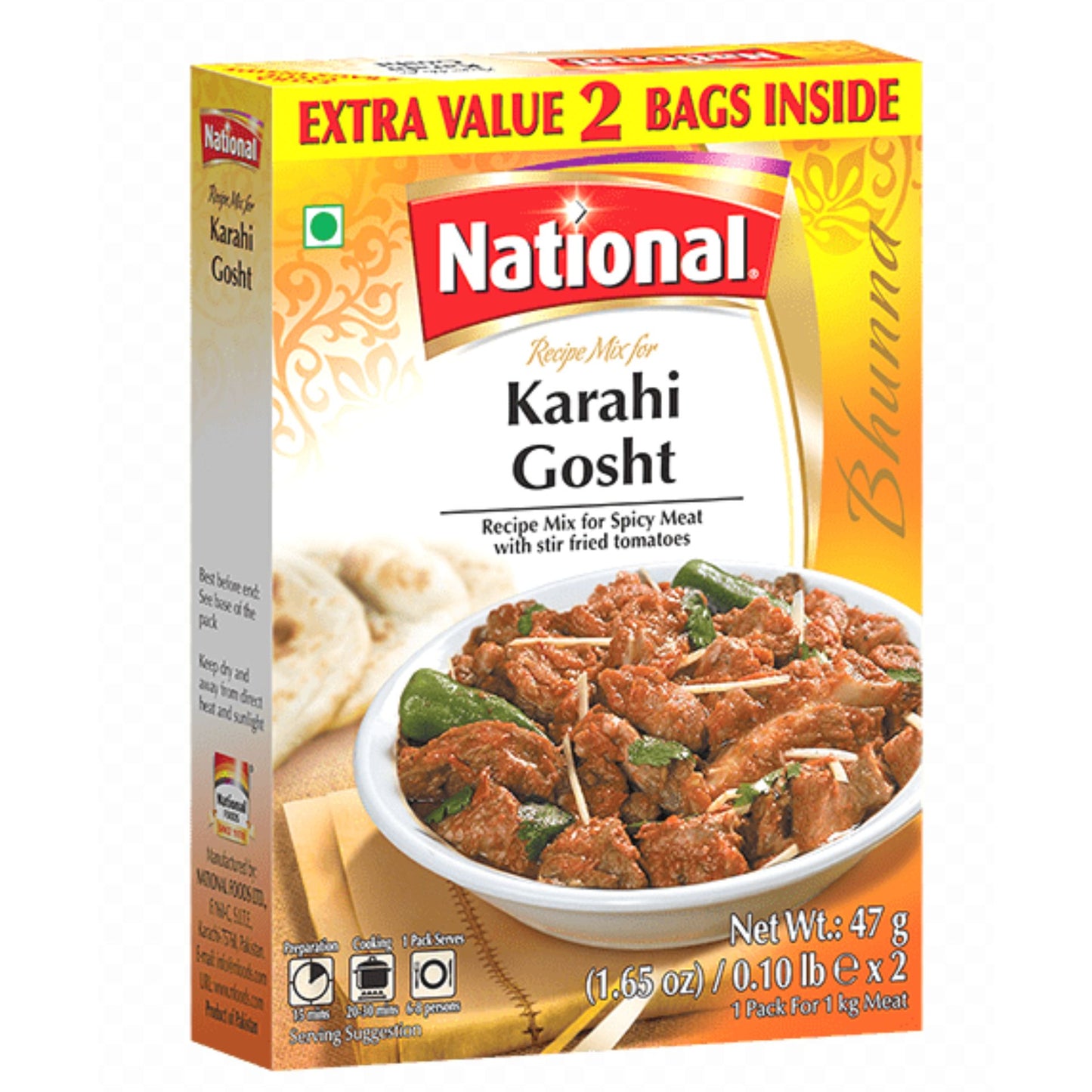 Especias para Guiso tradicional de Carne | Karahi Gosht Masala 94g National