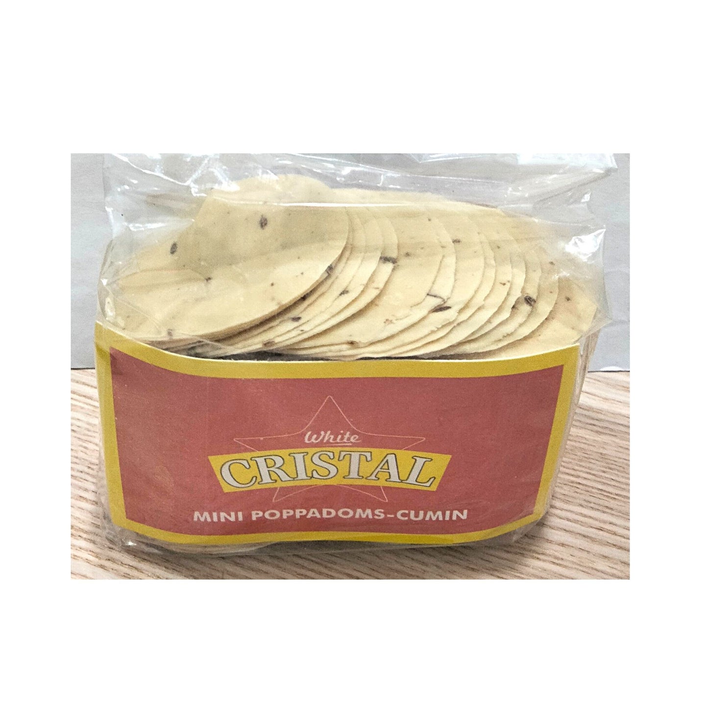 Papadum Pequeño de Comino | Papad mini Cumin 200g White Cristal