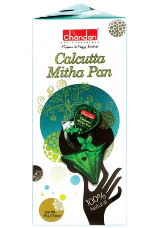Refreshing Digestive Chew | Mouth Freshener | Calcutta Mitha Pan 15 pcs/90g Chandan