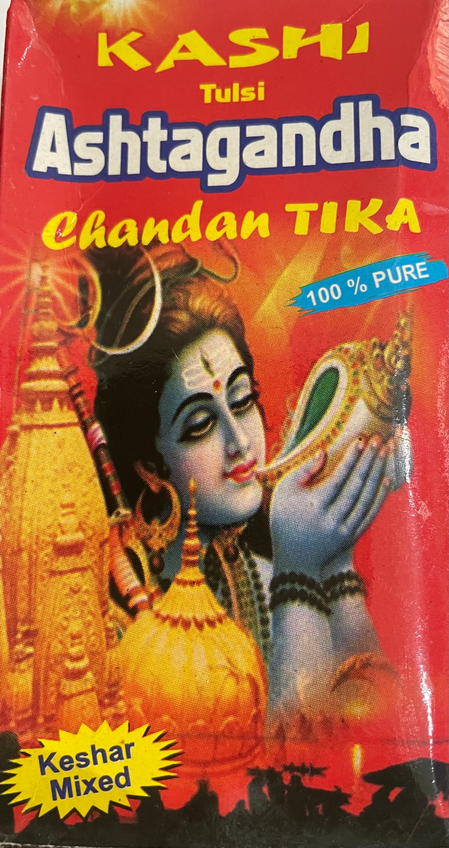 केसर और चंदन पाउडर | अष्टगंध (चंदन+केसर) टीका | अष्टगंध तिलक 60 ग्राम