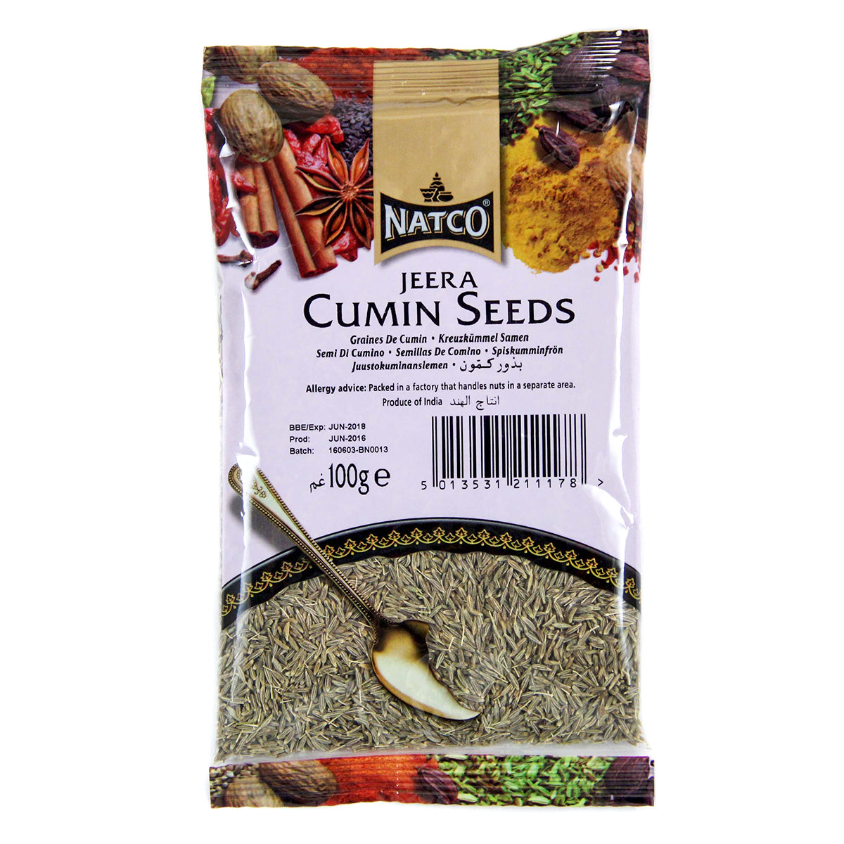 Semillas de Comino (Cuminum cyminum) | Cumin Seeds 100g Natco