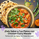 Chicken Curry with Garam Masala: A delicious serving of chicken curry garnished with fresh cilantro, paired with naan bread, showcasing the rich flavor of Garam Masala.
