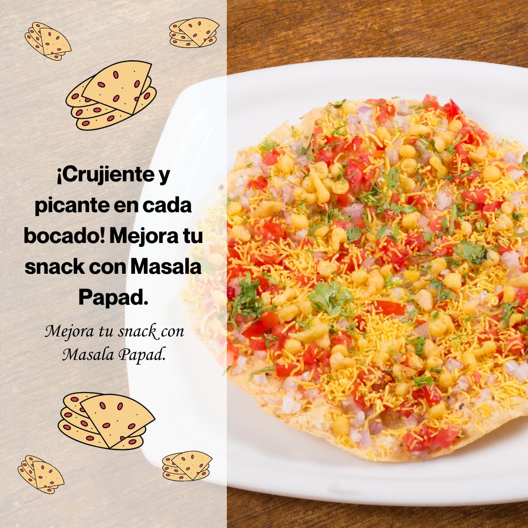 Delight in the crispy, spicy goodness of Masala Papad. A perfect blend of Indian spices makes this the ultimate snack to elevate your taste buds!