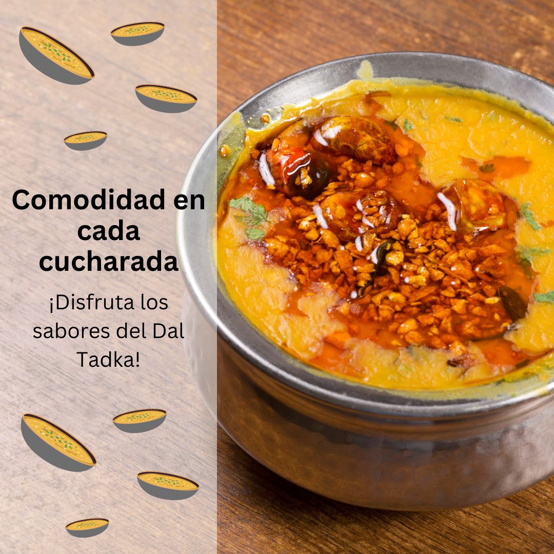 Dal Tadka: A bowl of Dal Tadka, topped with aromatic spices and tempering, showcasing the vibrant colors and rich flavors of traditional Indian cuisine.