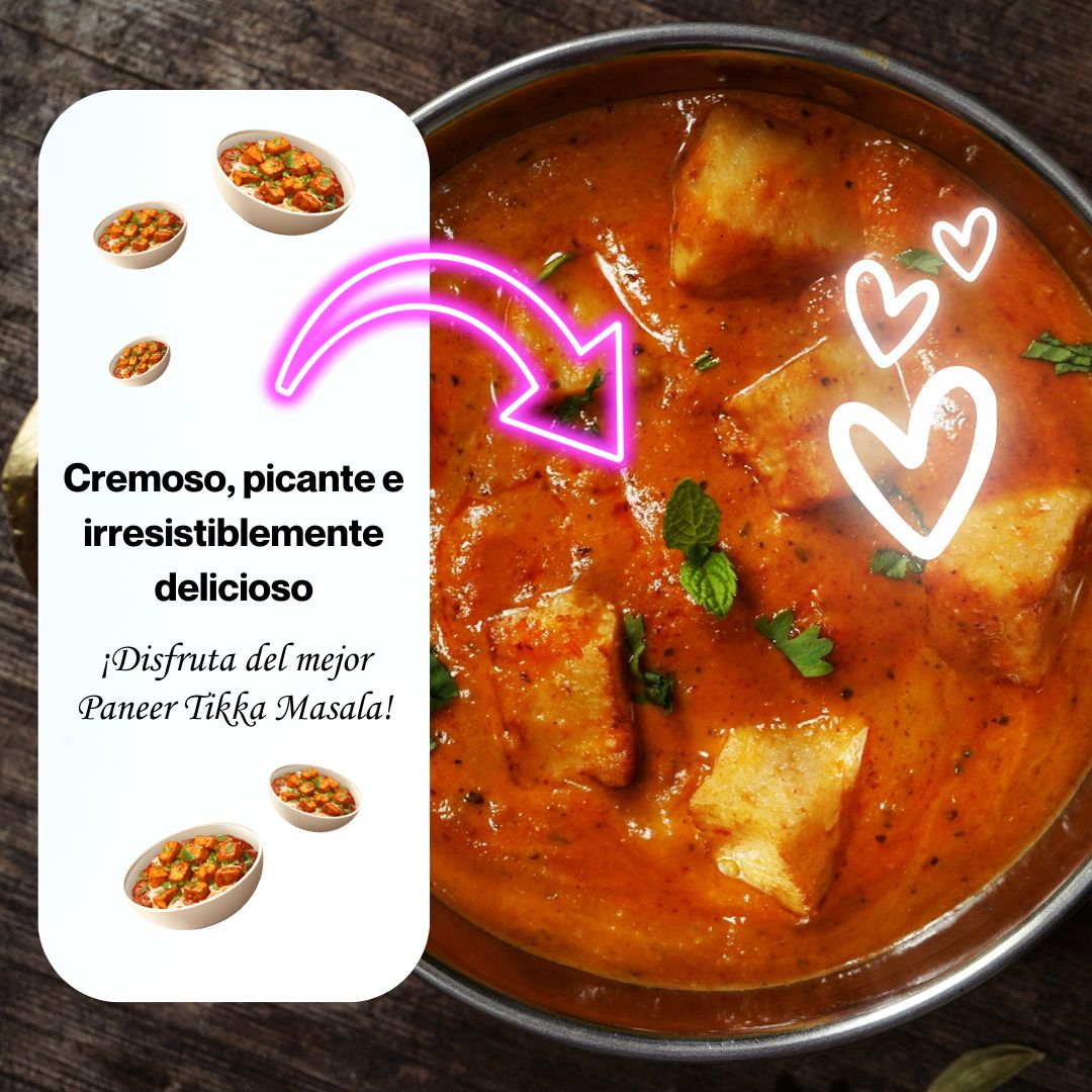 Enjoy the creamy, spicy, and irresistibly delicious taste of Paneer Tikka Masala. A beloved Indian dish perfect for any occasion.