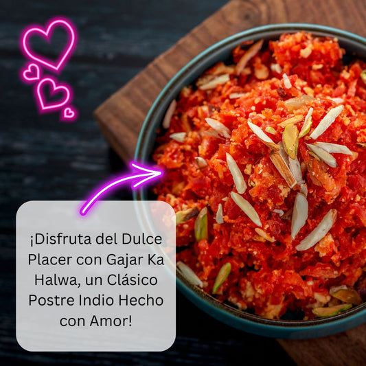 "Delicious bowl of Gajar Ka Halwa, a traditional Indian dessert made with grated carrots, nuts, and aromatic spices. Perfect for a sweet treat!"