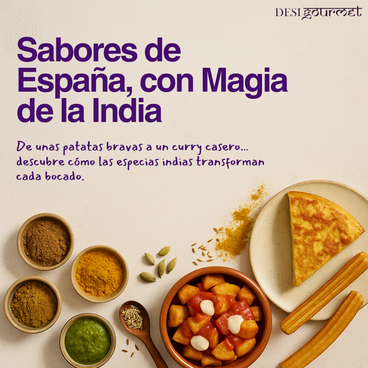 Fusión de comida española con especias indias Desi Gourmet: tortilla, patatas bravas y curry
