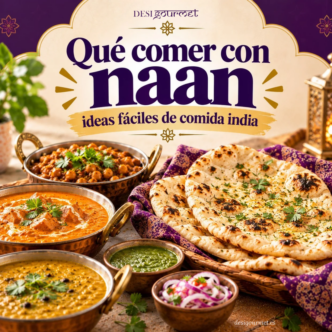 Qué comer con naan: ideas fáciles de comida india