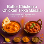 Butter chicken y chicken tikka masala curris indios con especias auténticas Desi Gourmet