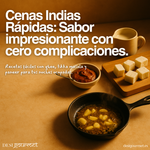 Ingredientes indios para cenas rápidas con ghee, paneer y masala