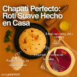 Chapati inflado sobre tawa con ingredientes indios y chapatis Schani Desi Gourmet