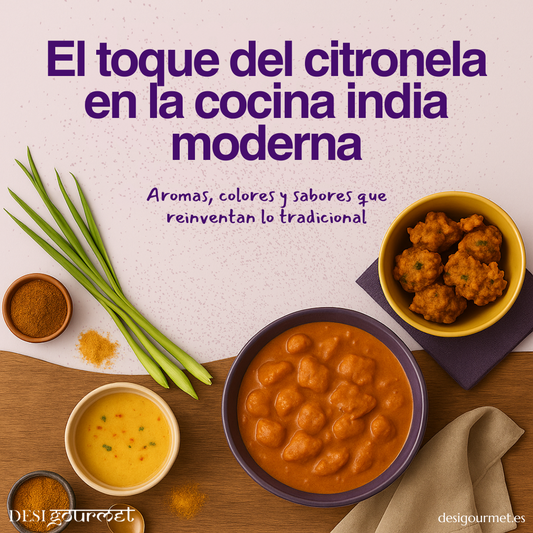 Platos indios modernos con citronela y especias Desi Gourmet