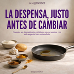 Despensa española con especias indias, ingredientes cotidianos y sartén antes de cocinar