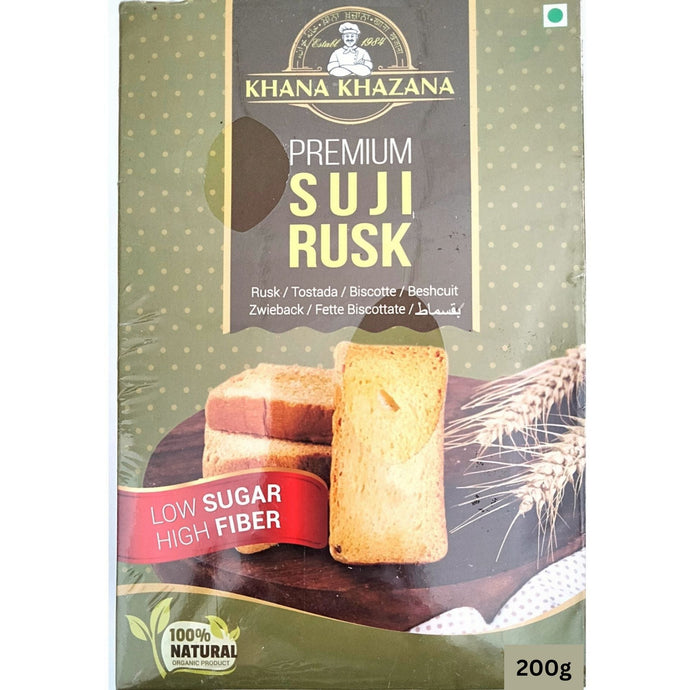 Tostada de Semolina  | Suji Rusk Premium 200g Khana Khazana