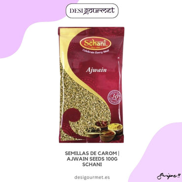 Meta Description: "Descubre las semillas de ajwain Schani 100G. Ideales para añadir un toque picante y aromático a tus recetas favoritas. Calidad premium. ¡Perfectas para parathas y más!"