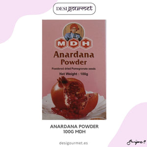 "Enhance your dishes with the tangy and nutritious MDH Anardana Powder, made from dried pomegranate seeds. Perfect for salads, marinades, and beverages. #Spices"
