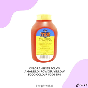 Enhance your culinary creations with TRS Yellow Food Colour Powder. This 500g jar provides vibrant yellow coloring for your dishes without altering the flavor. Perfect for adding a pop of color to your recipes and making your meals visually appealing.