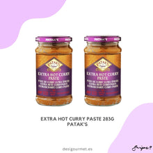 Cargar imagen en el visor de la galería, Meta Description: Discover the fiery taste of Patak&#39;s Extra Hot Curry Paste. Perfect for adding intense heat and rich flavors to your favorite dishes. Available in 283g jars.