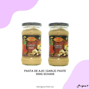 Title: Pasta de Ajo | Garlic Paste 300g Schani  Description: Descubre la conveniencia y el sabor intenso de la Pasta de Ajo de Schani. Ideal para cualquier receta que requiera un toque de ajo fresco. Disponible en 300g y 250g.  Keywords:  Pasta de ajo Garlic paste Schani garlic paste 300g garlic paste Authentic Indian garlic paste
