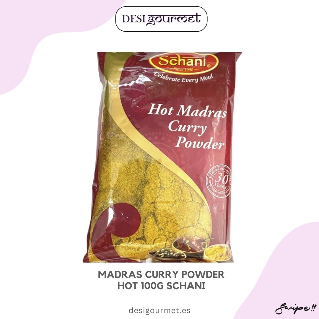 Spice: Madras Curry Powder Hot 100g Schani Intense Flavor – Desi