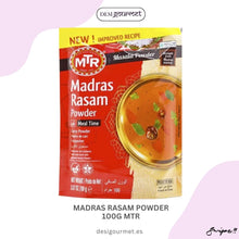 Cargar imagen en el visor de la galería, Madras Rasam Powder 100G MTR &quot;Discover the authentic taste of South India with Madras Rasam Powder by MTR. Perfect for a flavorful and spicy soup that warms the soul. #MadrasRasam #MTR #DesiGourmet&quot;