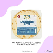 Cargar imagen en el visor de la galería, Pan de Roti al horno | Tandoori Roti 450g/6pcs. Regal: Una deliciosa y conveniente comida lista, perfecta para una cena rápida y sabrosa.