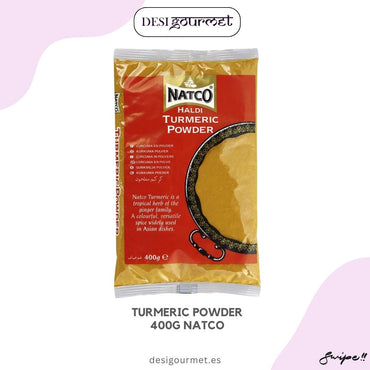 "Discover the rich flavor and health benefits of Natco Turmeric Powder. Perfect for adding color and taste to your dishes. Available in a 400g pack. desigourmet.es"