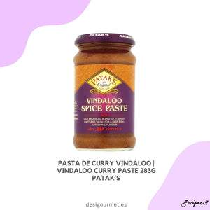 "Explore the bold and spicy flavors of Vindaloo with Patak's Vindaloo Curry Paste. Ideal for enhancing your dishes with authentic Indian heat and spice, this 283g jar is perfect for spice lovers."