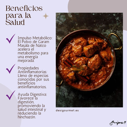 "Boost metabolism, reduce inflammation, and aid digestion with Natco Garam Masala. Packed with spices known for their health benefits, it’s a versatile addition to your diet."