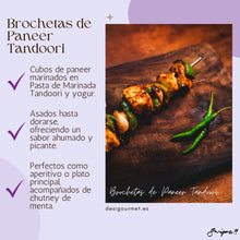 Load image into Gallery viewer, Discover the rich flavors of Paneer Tandoori Skewers, marinated in Patak&#39;s Tandoori Paste. These skewers are perfect for any BBQ or party, offering a smoky, spicy twist that will delight your taste buds.