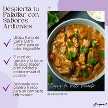 Cargar imagen en el visor de la galería, Meta Description: Spice up your meals with our Curry de Pollo Picante. Made with Patak&#39;s Extra Hot Curry Paste, this dish combines the heat of spices with creamy coconut milk for a flavorful experience.