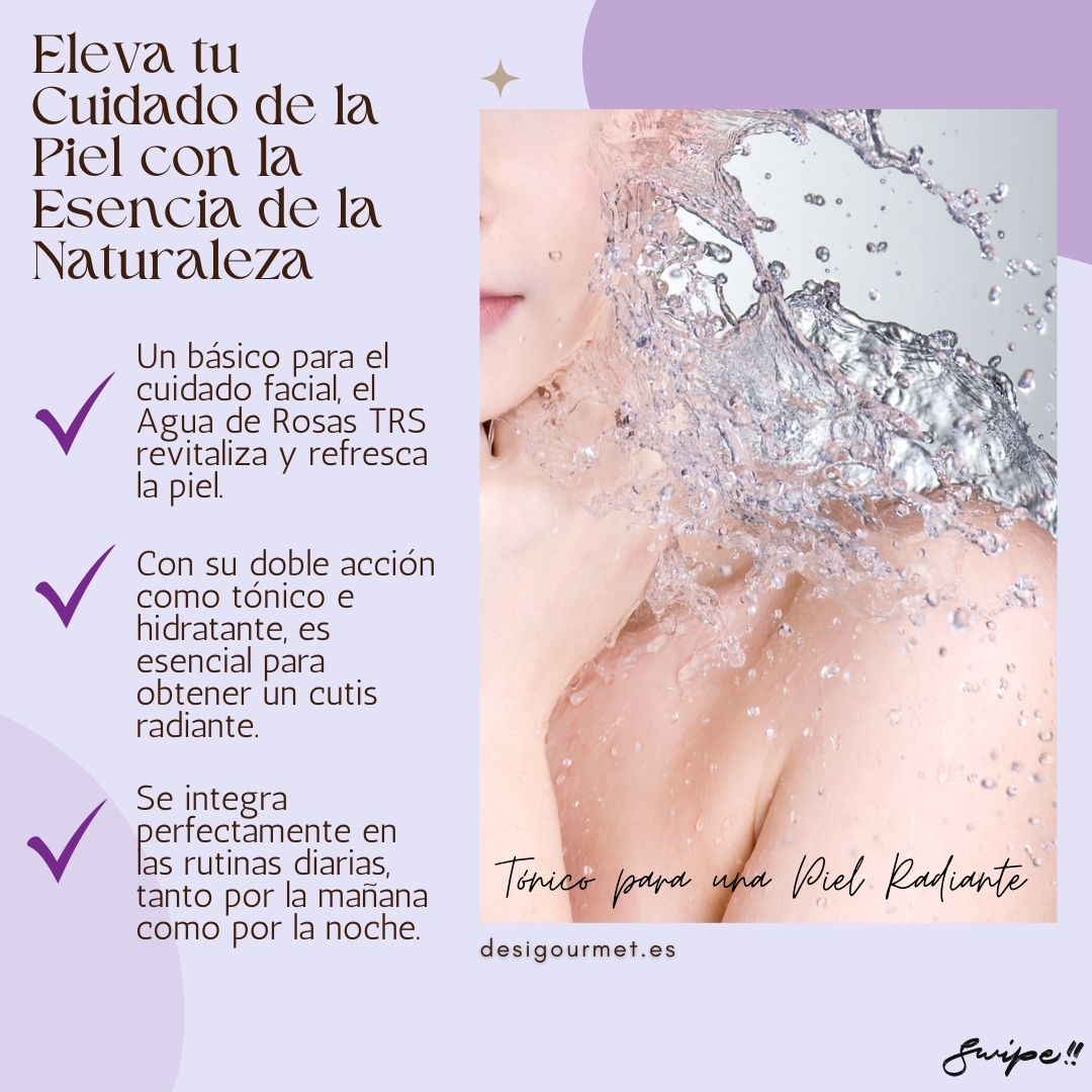 Elevate your skincare routine with TRS Rose Water. This essential facial care product revitalizes and refreshes your skin. Acting as both a toner and moisturizer, it’s key for achieving a radiant complexion. Integrates seamlessly into your daily routines, morning and night.