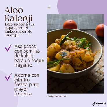 "Dale sabor a tus papas con el audaz sabor de Kalonji. Asa papas con semillas de nigella para un toque fragante y adorna con cilantro fresco para mayor frescura."