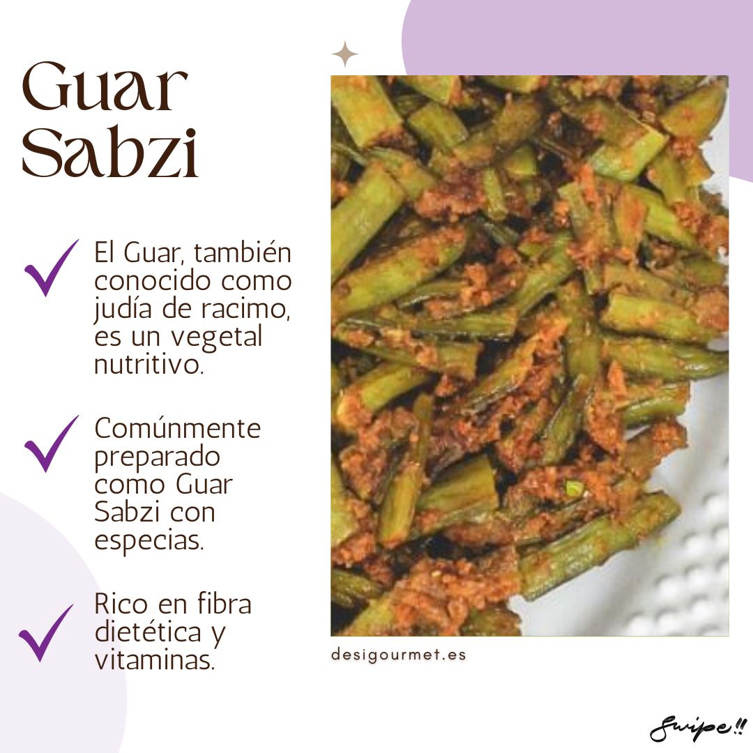 English: Guar 340g, perfect for making nutritious Guar Sabzi with spices. Spanish: Guar 340g, perfecto para hacer nutritivo Guar Sabzi con especias.