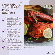 Load image into Gallery viewer, &quot;Spice up your grill with Tandoori Chicken! Marinate chicken in yogurt, Tandoori Masala, lemon juice, and ginger-garlic paste for a flavorful delight.&quot;