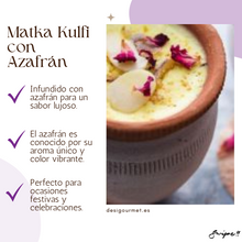 Load image into Gallery viewer, English: Matka Kulfi 200ml, refreshing mango-flavored Indian ice cream in a clay pot. Spanish: Matka Kulfi 200ml, refrescante helado indio con sabor a mango en olla de barro.