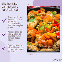 Load image into Gallery viewer, Title: Salteado de Verduras con Jengibre y Ajo | Stir-Fried Vegetables with Ginger and Garlic  Description: Un Delicia Crujiente y Aromática. Saltea verduras frescas con una generosa cucharada de Pasta de Jengibre y Ajo. Agrega salsa de soya y Salsa de Jengibre y Ajo para un toque ácido. Opción rápida y saludable para una comida sabrosa y nutritiva.  Keywords:  Salteado de verduras Stir-fried vegetables Ginger garlic vegetable stir-fry Healthy stir-fry recipe Quick vegetable stir-fry